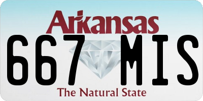 AR license plate 667MIS