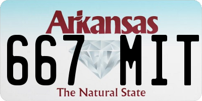 AR license plate 667MIT