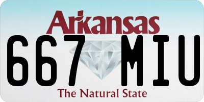 AR license plate 667MIU