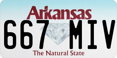 AR license plate 667MIV