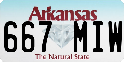AR license plate 667MIW