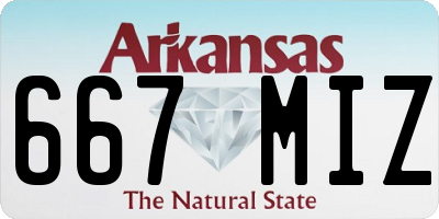 AR license plate 667MIZ