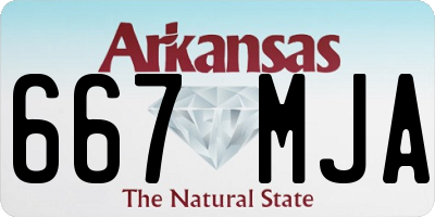 AR license plate 667MJA
