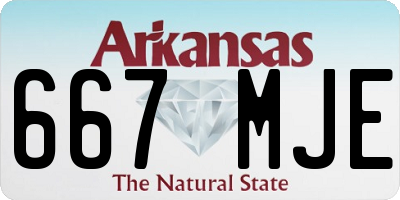 AR license plate 667MJE