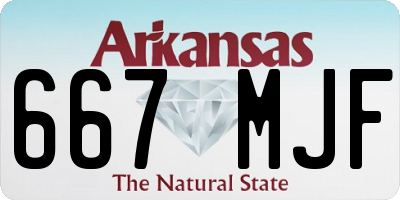 AR license plate 667MJF