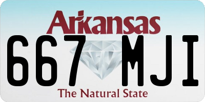 AR license plate 667MJI