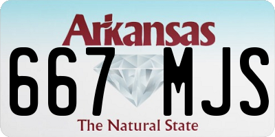 AR license plate 667MJS