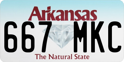 AR license plate 667MKC