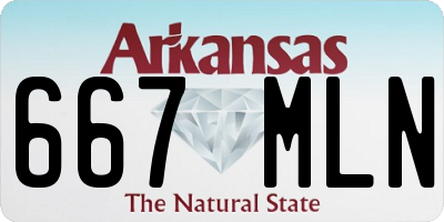 AR license plate 667MLN