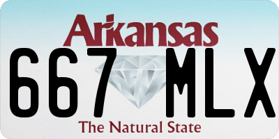 AR license plate 667MLX