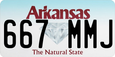 AR license plate 667MMJ