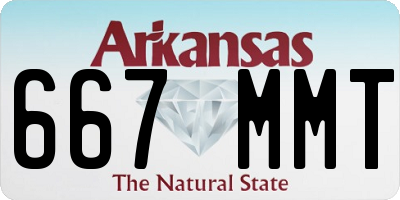 AR license plate 667MMT