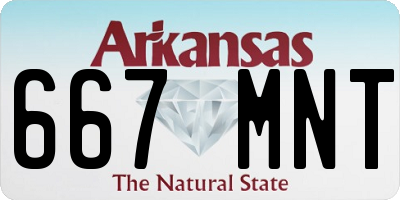 AR license plate 667MNT