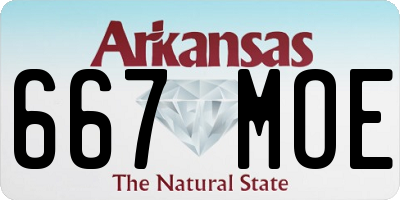 AR license plate 667MOE