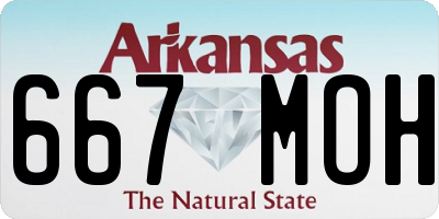 AR license plate 667MOH