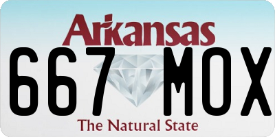 AR license plate 667MOX