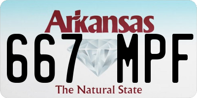 AR license plate 667MPF
