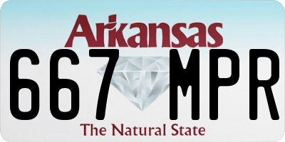 AR license plate 667MPR