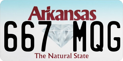 AR license plate 667MQG