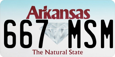 AR license plate 667MSM