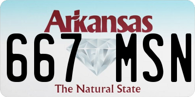 AR license plate 667MSN