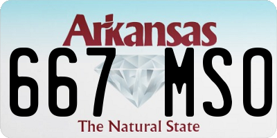 AR license plate 667MSO