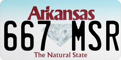 AR license plate 667MSR