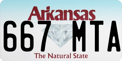 AR license plate 667MTA