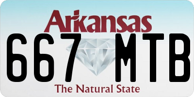 AR license plate 667MTB