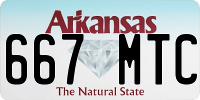 AR license plate 667MTC