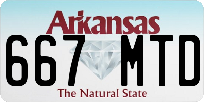 AR license plate 667MTD