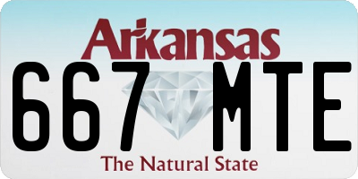 AR license plate 667MTE