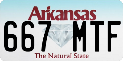 AR license plate 667MTF