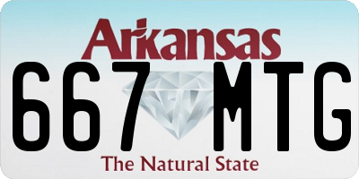 AR license plate 667MTG