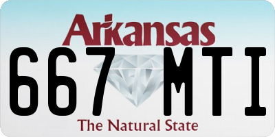 AR license plate 667MTI