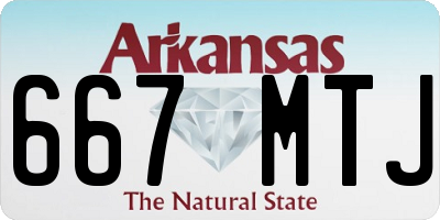 AR license plate 667MTJ