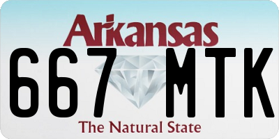 AR license plate 667MTK