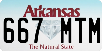 AR license plate 667MTM