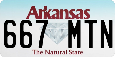 AR license plate 667MTN