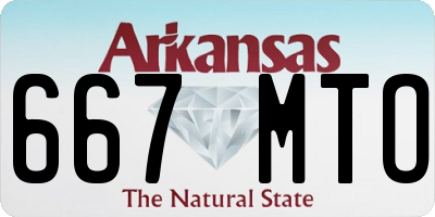 AR license plate 667MTO