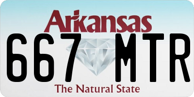 AR license plate 667MTR