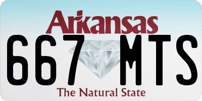AR license plate 667MTS