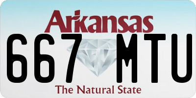 AR license plate 667MTU