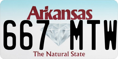 AR license plate 667MTW