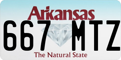 AR license plate 667MTZ