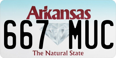 AR license plate 667MUC