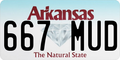 AR license plate 667MUD