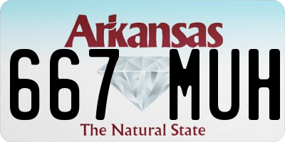 AR license plate 667MUH