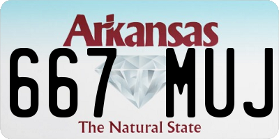 AR license plate 667MUJ