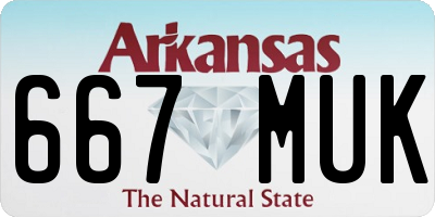 AR license plate 667MUK